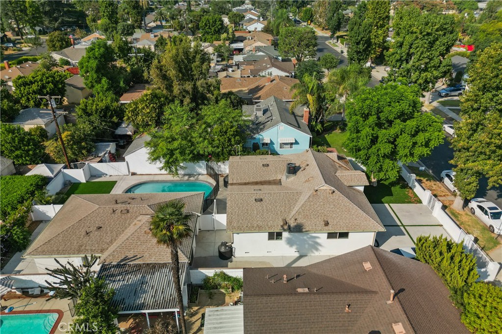 7419 Gloria Avenue Van Nuys, CA 91406 - Photo 51 of 51 an aerial view of a house with a yard