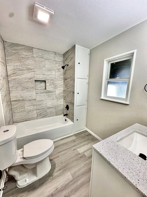 415 Hendrickson Street Goldsmith, TX 79741 - Photo 14 of 17 a bathroom with a granite countertop toilet sink and shower