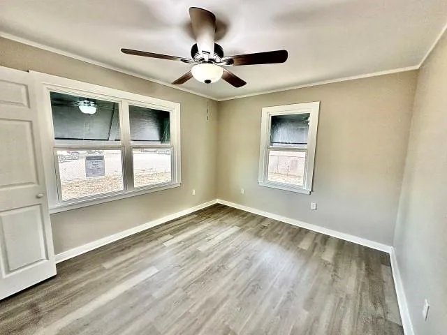 a view of an empty room and window