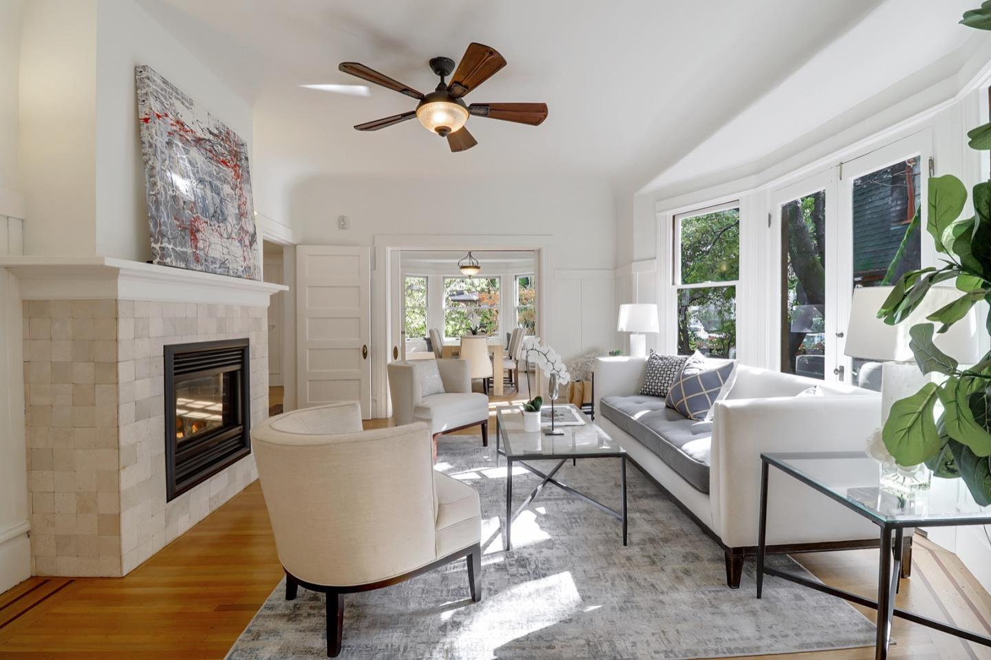 2614 Etna Street Berkeley, CA 94704 - Photo 12 of 59 a living room with furniture and a fireplace