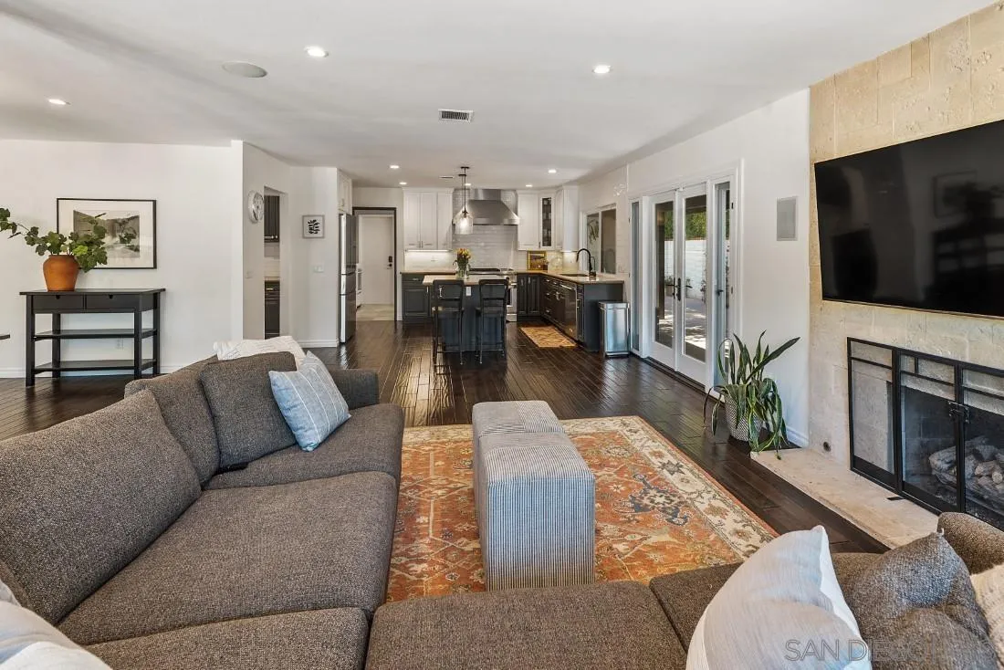 13060 Camino Del Valle Poway, CA 92064 - Photo 24 of 75 a living room with fireplace furniture and a flat screen tv
