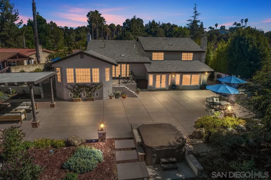 13060 Camino Del Valle Poway, CA 92064 - Photo 74 of 75 an aerial view of a house with swimming pool garden and outdoor seating