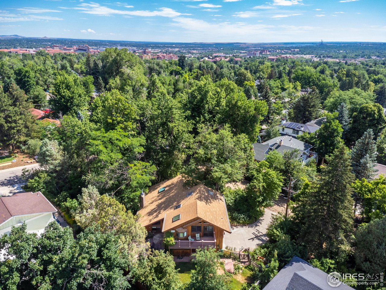 375 16th Street Boulder, CO 80302 - Photo 27 of 30 an aerial view of a house with a yard