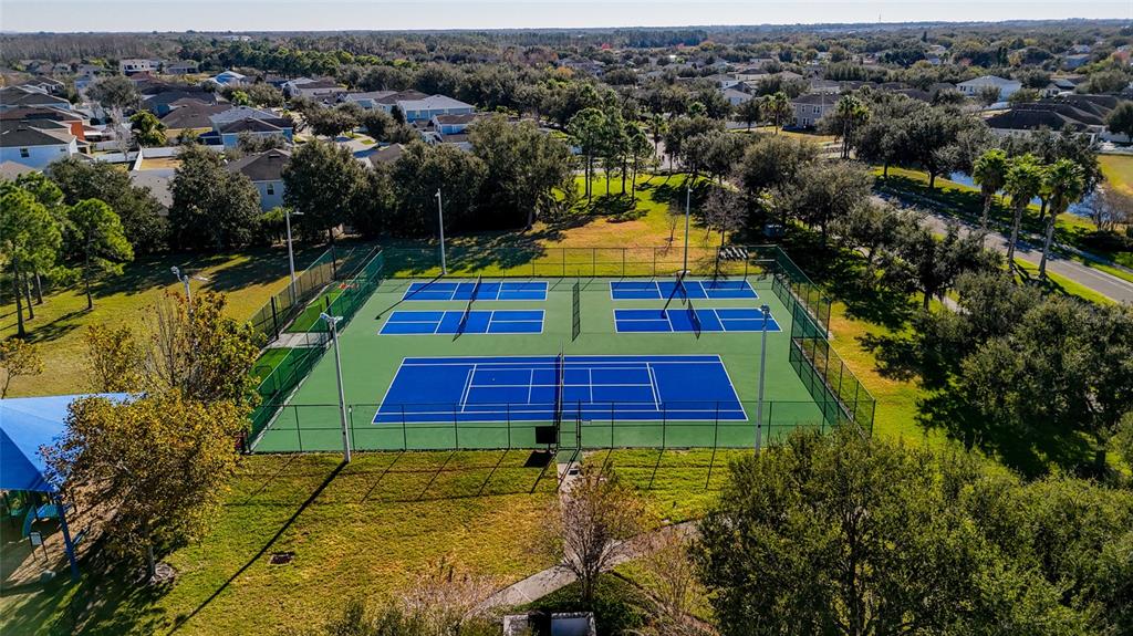 11749 Newberry Grove Loop Riverview, FL 33579 - Photo 52 of 54 an aerial view of multiple houses with yard