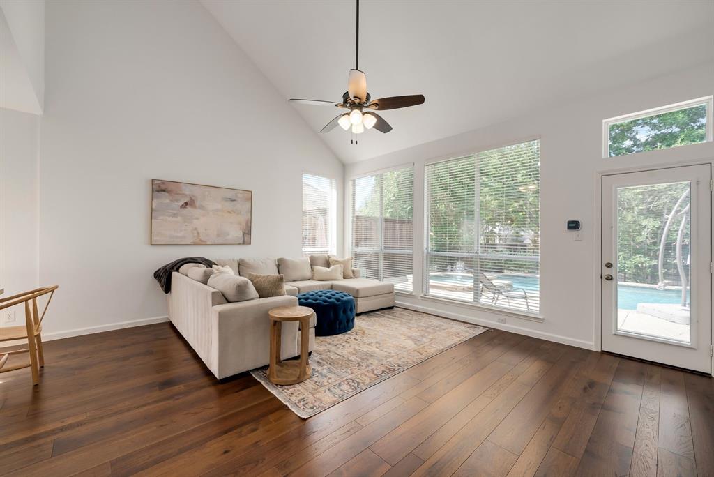 2524 Windgate Drive Frisco, TX 75033 - Photo 12 of 38 a living room with furniture large window and wooden floor