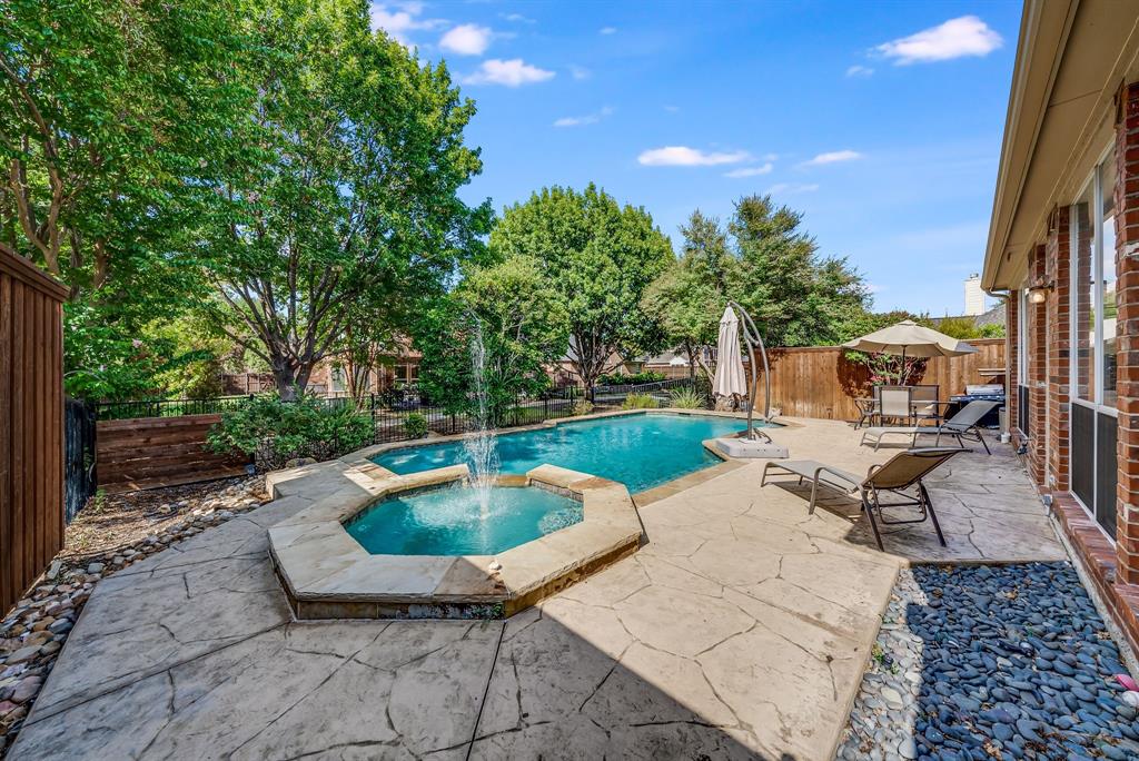 2524 Windgate Drive Frisco, TX 75033 - Photo 30 of 38 a swimming pool with outdoor seating and yard