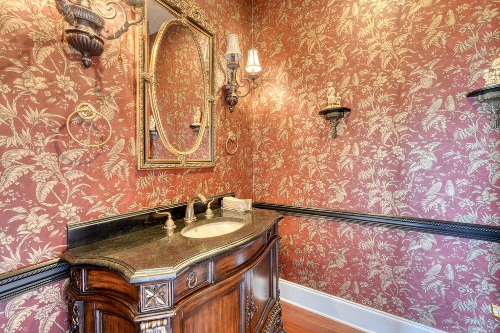 1436 Harris Ridge Road Young Harris, GA 30582 - Photo 27 of 86 a bathroom with a sink and a mirror