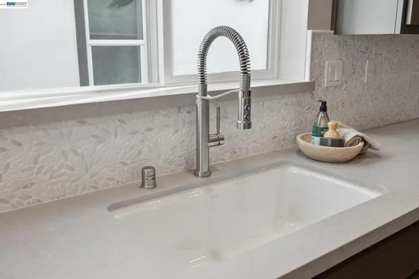 a close view of sink