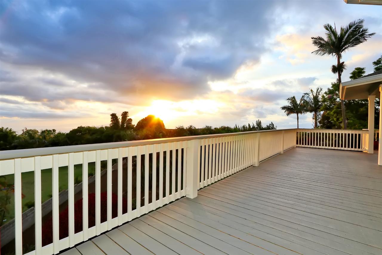 1268 Lower Kimo Drive Kula, HI 96790 - Photo 27 of 30 a view of a balcony with wooden floor