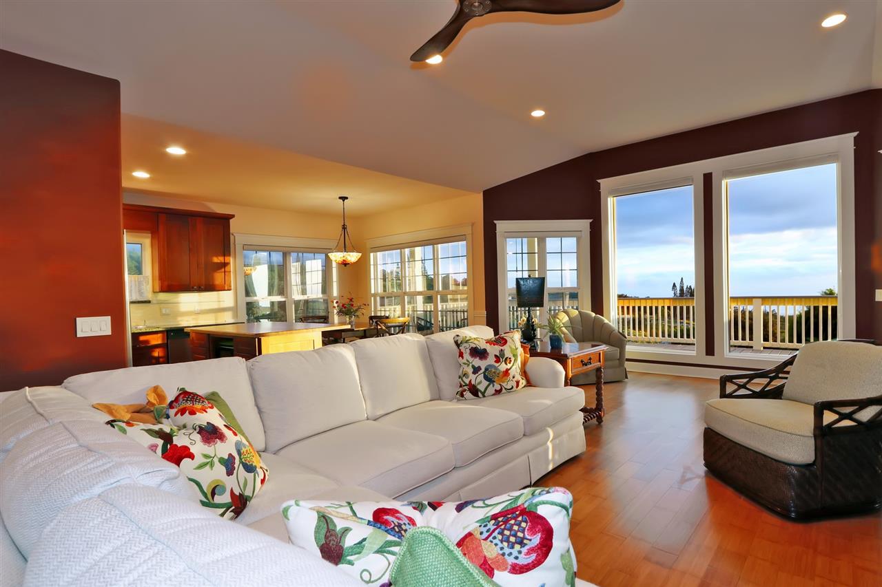 1268 Lower Kimo Drive Kula, HI 96790 - Photo 8 of 30 a living room with furniture and a large window