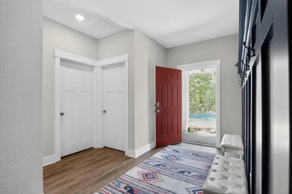 a view of an empty room and window