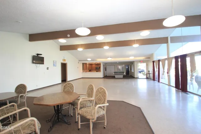 a large room with lots of counter space