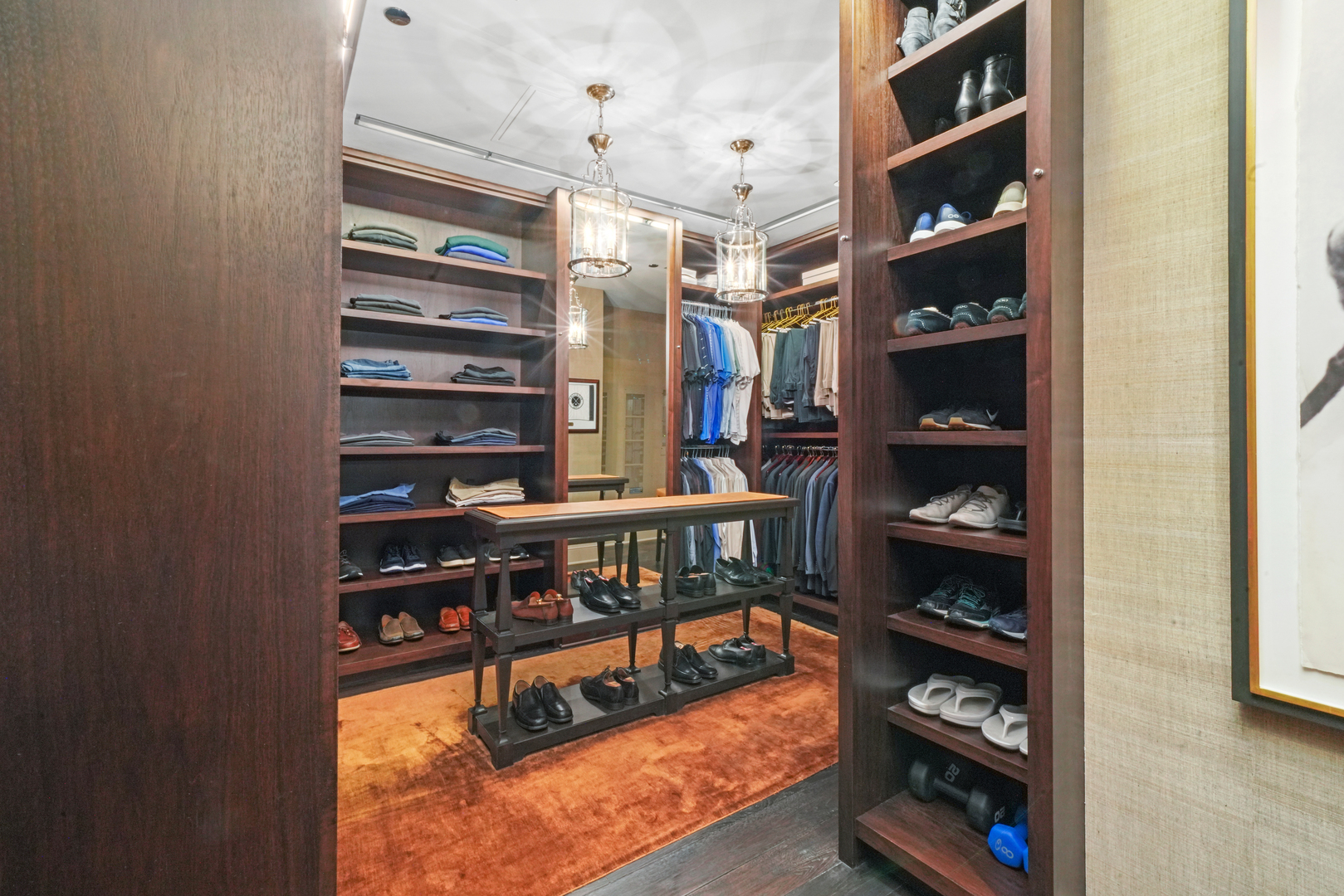 10 East Delaware Place, Unit 34A Chicago, IL 60611 - Photo 31 of 51 a view of walk in closet with clothes and shoes