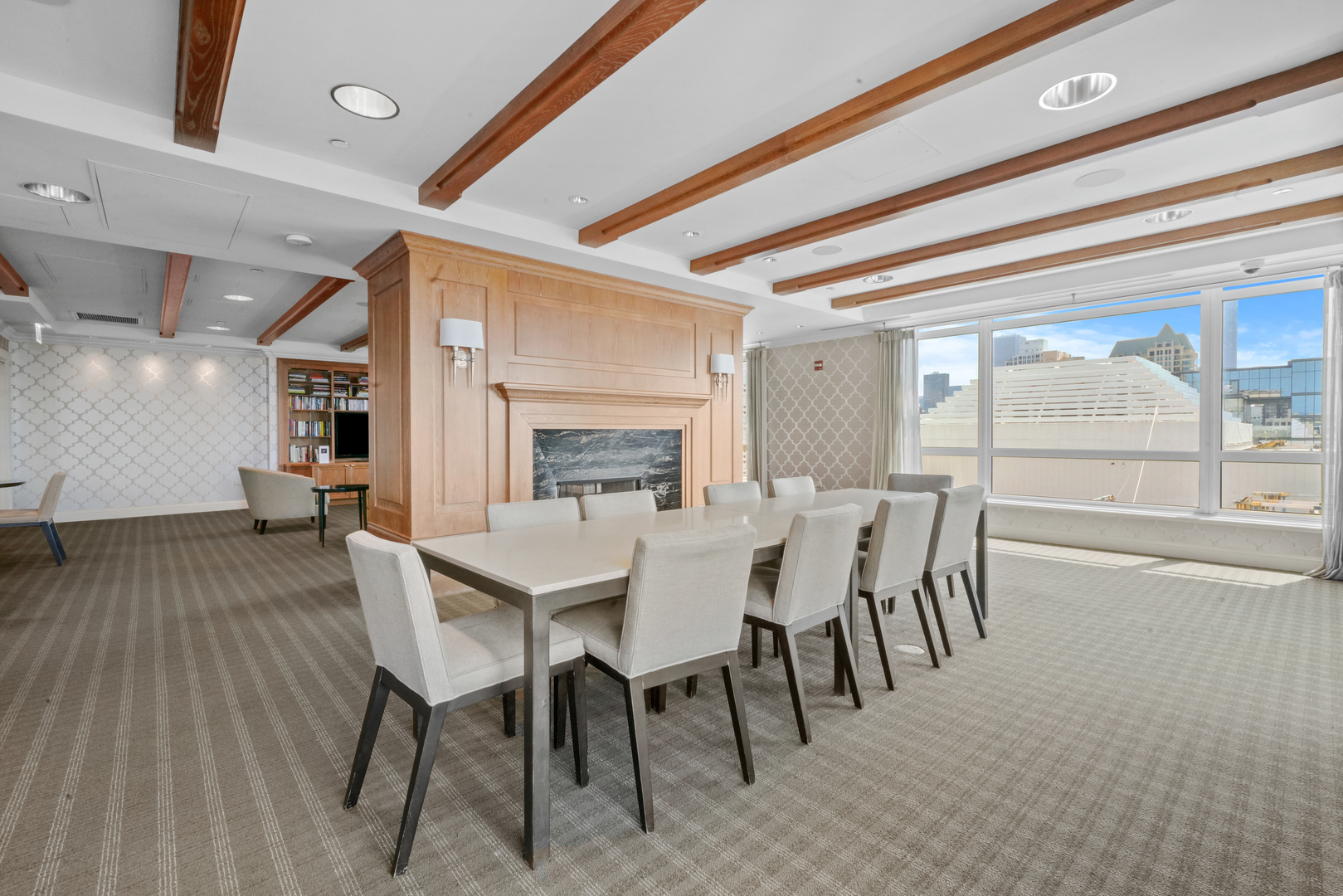 10 East Delaware Place, Unit 34A Chicago, IL 60611 - Photo 46 of 51 a dining room with furniture and window