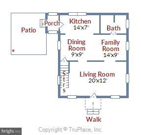 6041 Dickerson Road Tuscarora, MD 21790 - Photo 30 of 30 FLOOR PLAN: Main Level All Hardwood