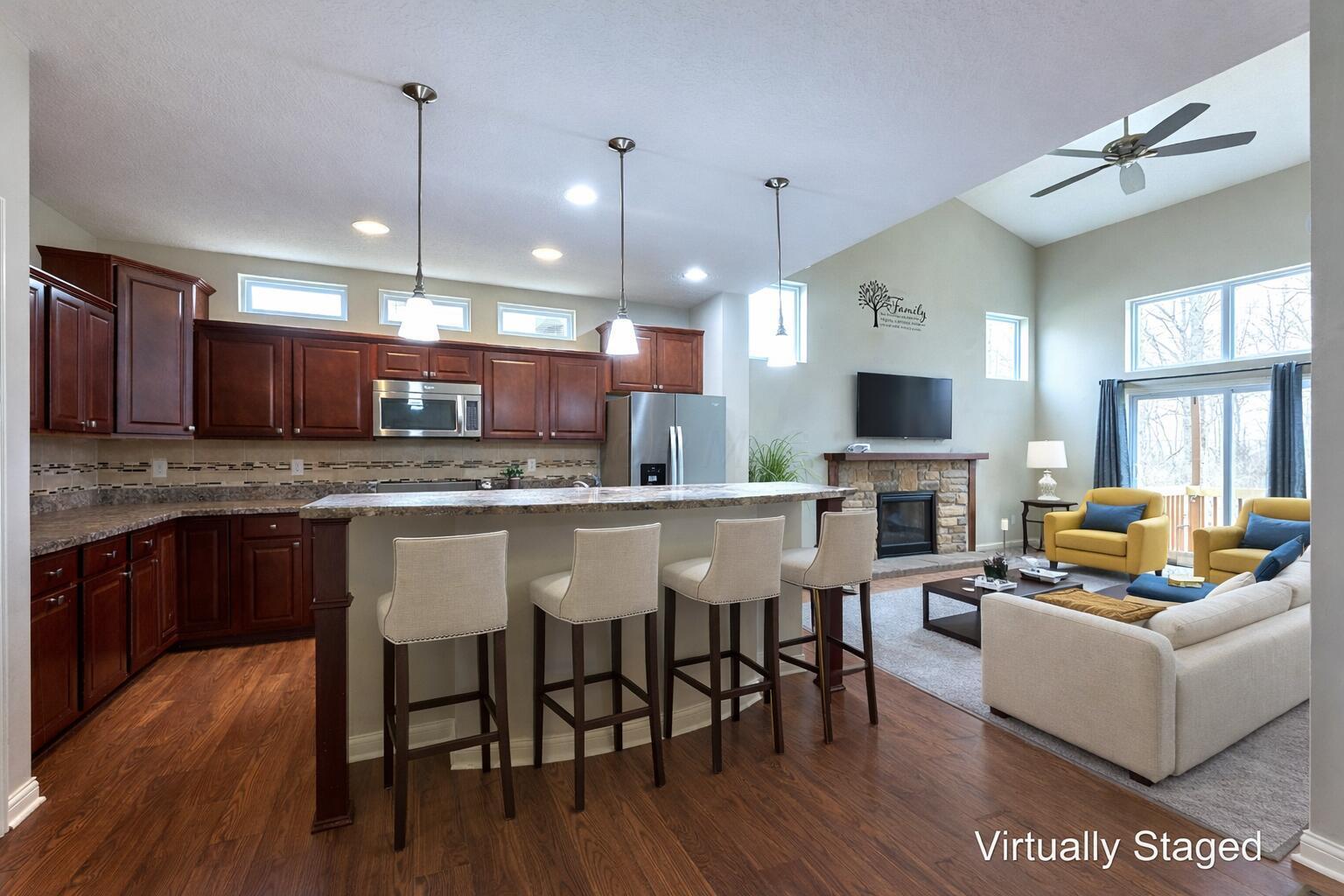 244 Cambridge Road Delaware, OH 43015 - Photo 10 of 129 Modern kitchen and living room design