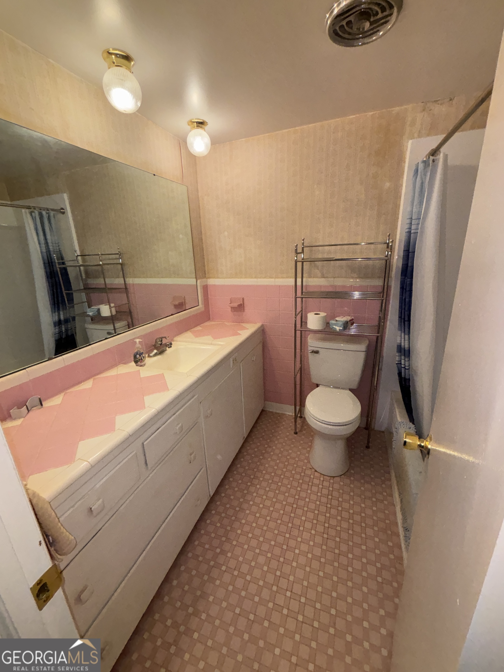 216 East Peter Street Cochran, GA 31014 - Photo 30 of 44 a bathroom with a double vanity sink toilet and shower