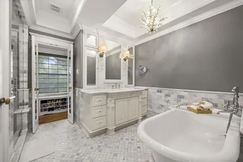 a bathroom with a sink and a bathtub