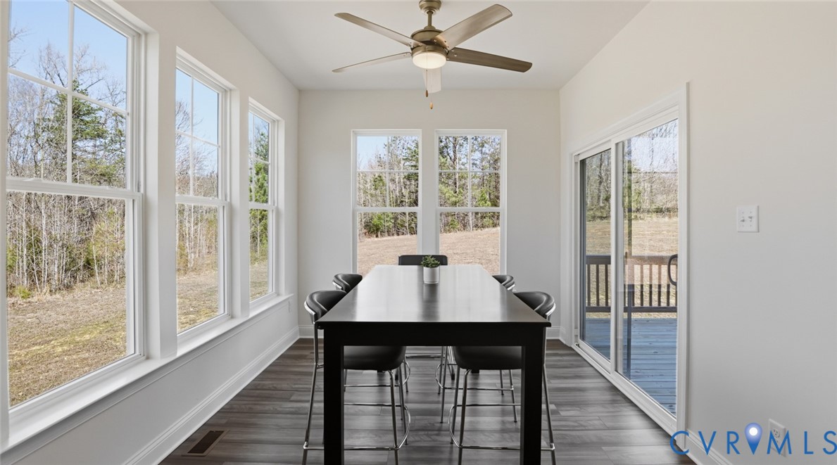 3726 Rocketts Ridge Drive Goochland, VA 23063 - Photo 23 of 38 A sunroom and a deck perfect for relaxing afternoo