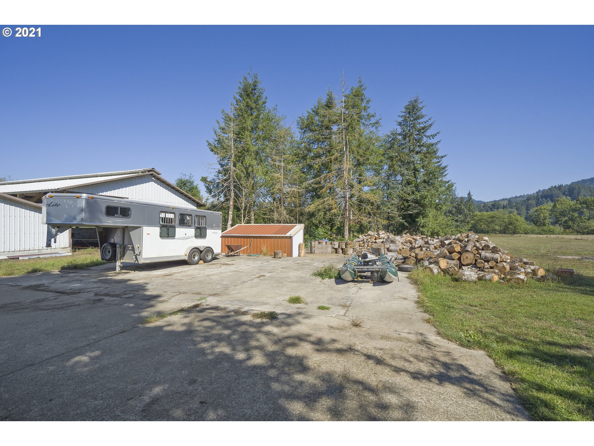 10050 Chance Road Tillamook, OR 97141 - Photo 16 of 31 a view of a backyard of the house