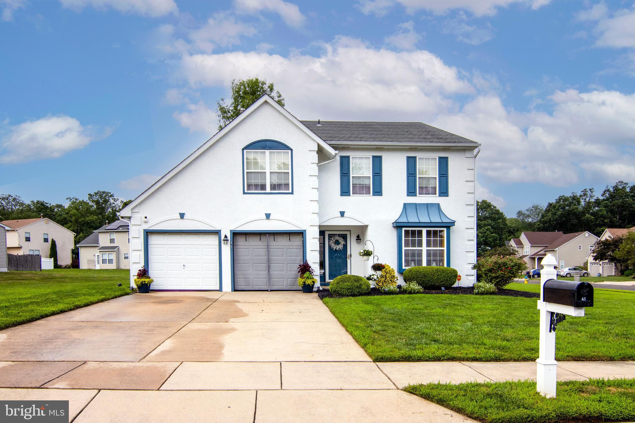 45 Wiltons Landing Road Sicklerville, NJ 08081 - Photo 1 of 48 Exterior Front: 2 Car Driveway, 2 Car Garage