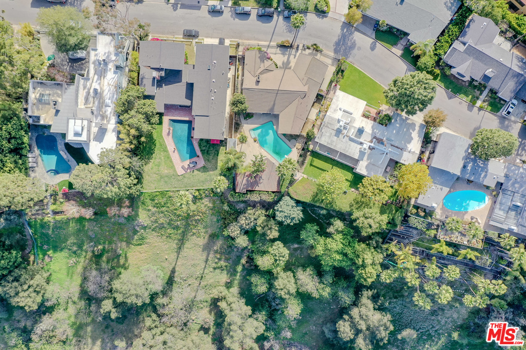 0 Stradella Road Los Angeles, CA 90077 - Photo 5 of 29 an aerial view of residential house with outdoor space and trees all around