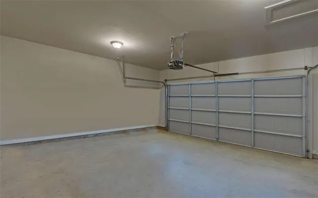 a view of a garage room