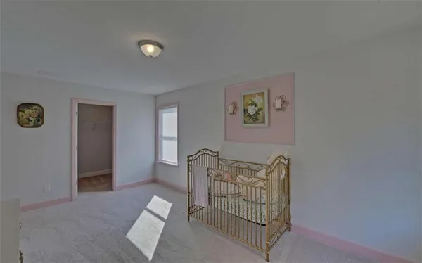 a empty closet with white paint