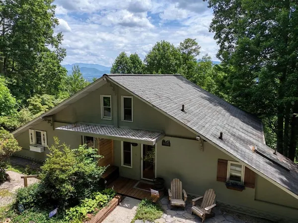 a aerial view of a house