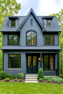 a front view of a house