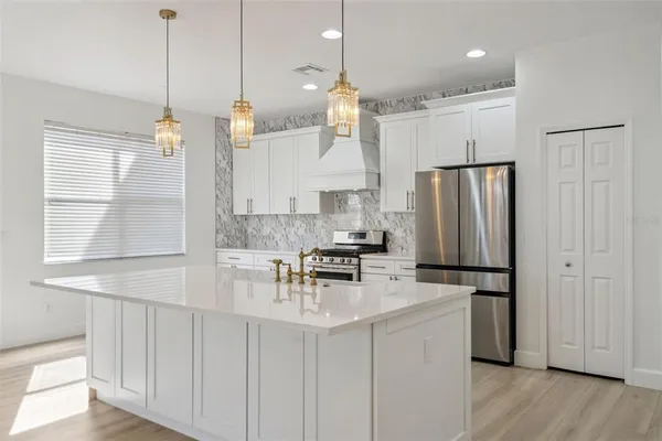 a view of store room with wooden floor
