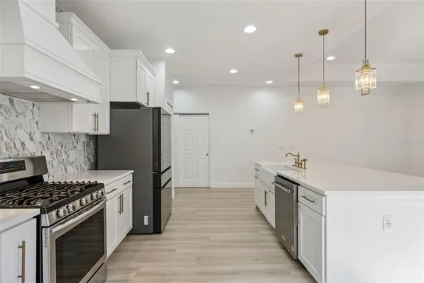 a workspace with furniture and a window