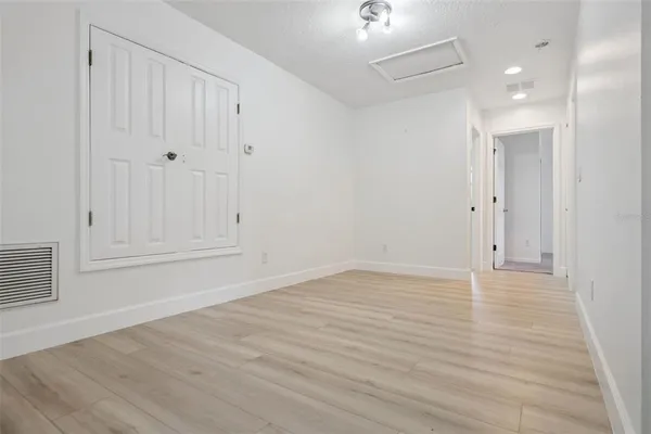 a view of a chandelier in a room