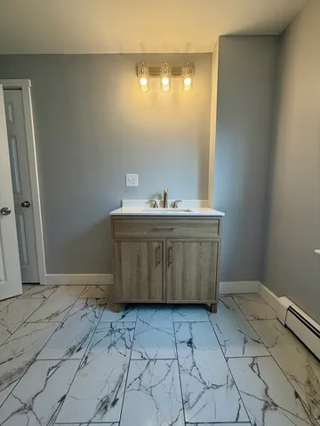 a room with a sink