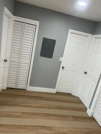 a view of wooden floor and staircase