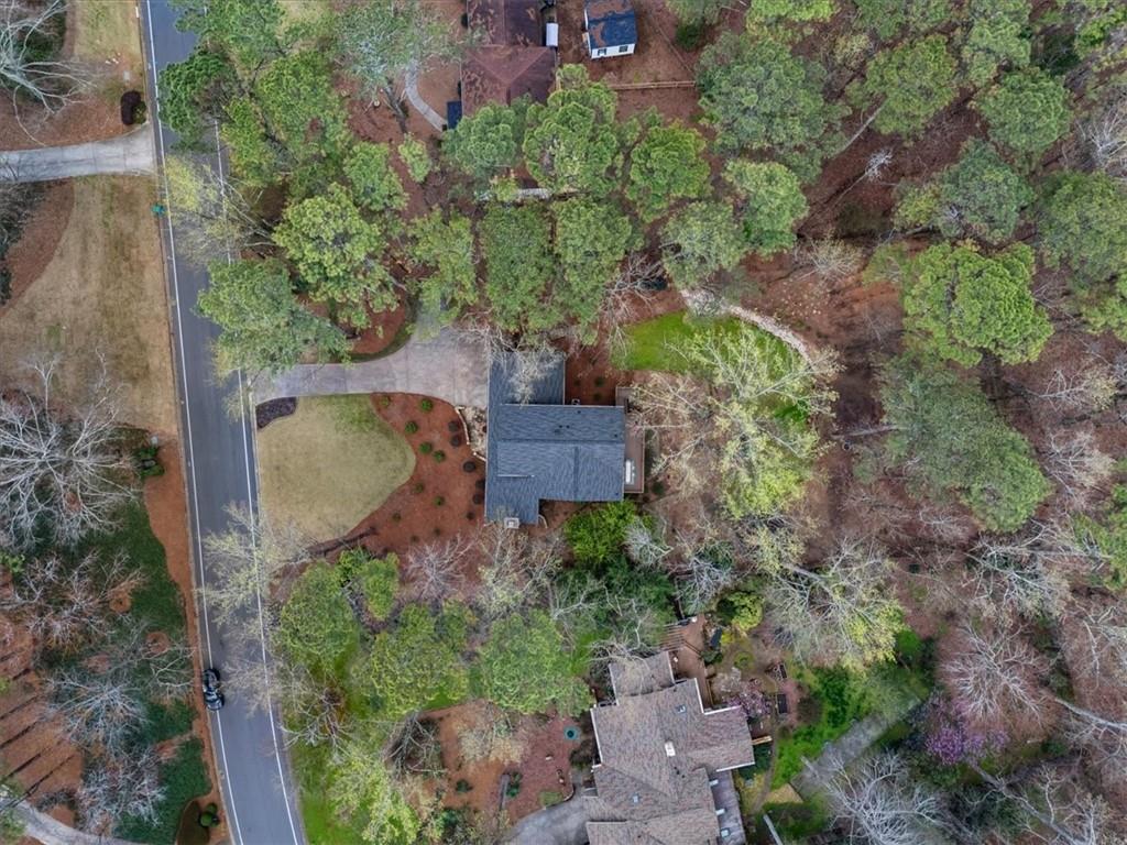 2415 Roxburgh Drive Roswell, GA 30076 - Photo 55 of 62 an aerial view of a house with a yard