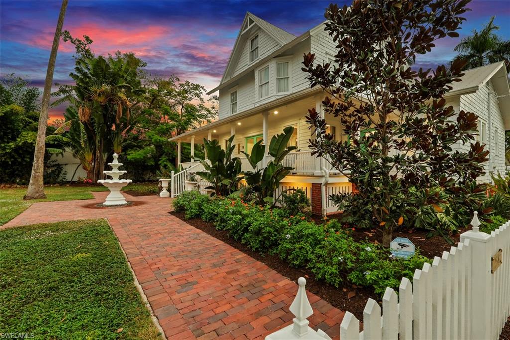 a view of a pathway with a building in the background