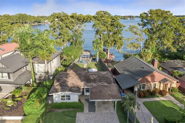 an aerial view of multiple house