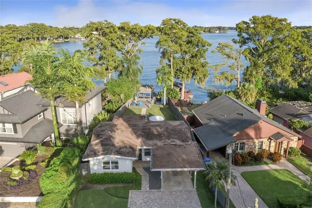 an aerial view of multiple house