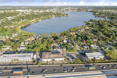 an aerial view of multiple house