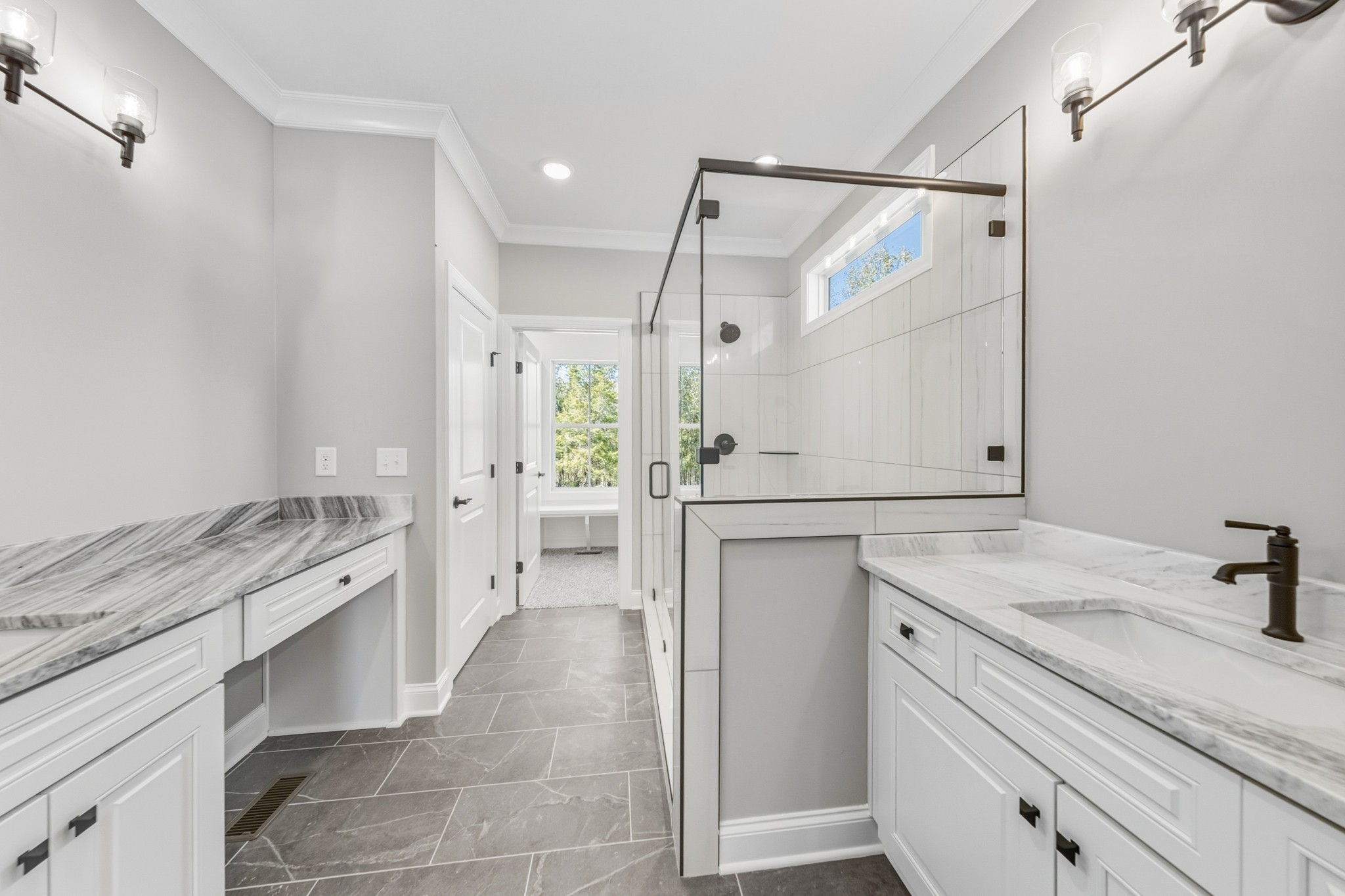 1675 Sulphur College Road Hartsville, TN 37074 - Photo 21 of 42 a spacious bathroom with a granite countertop sink mirror and double