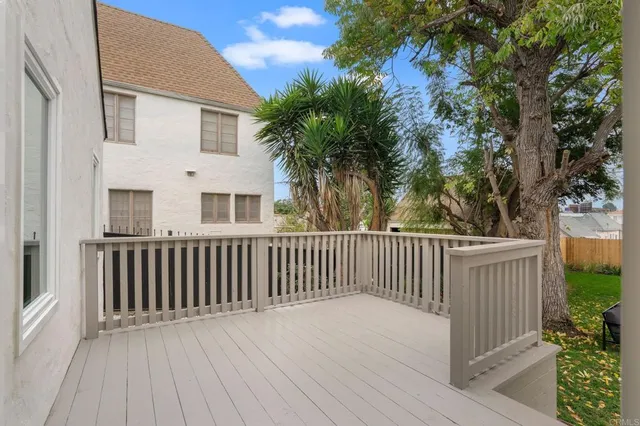 a house view with a garden space