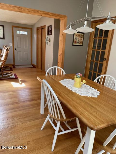 76 Louden Bethlehem Road Otis, MA 01253 - Photo 25 of 54 a dining room with wooden floor