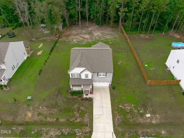 a view of a lake with a house