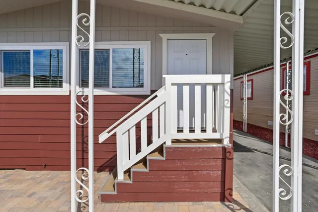 a view of a stairs and an entrance