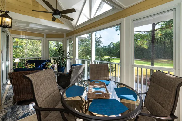 a view of a livingroom with furniture window and outside view