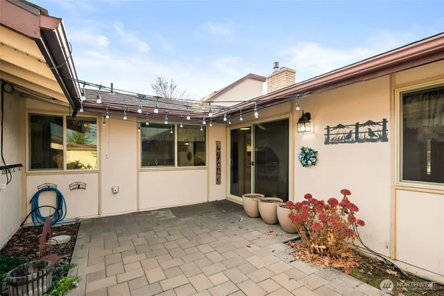 a view of a backyard