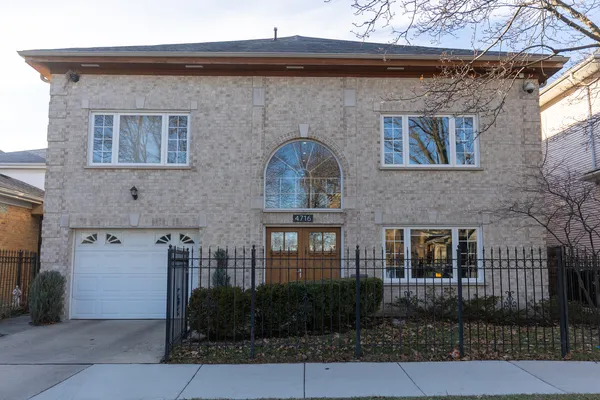 a front view of a house