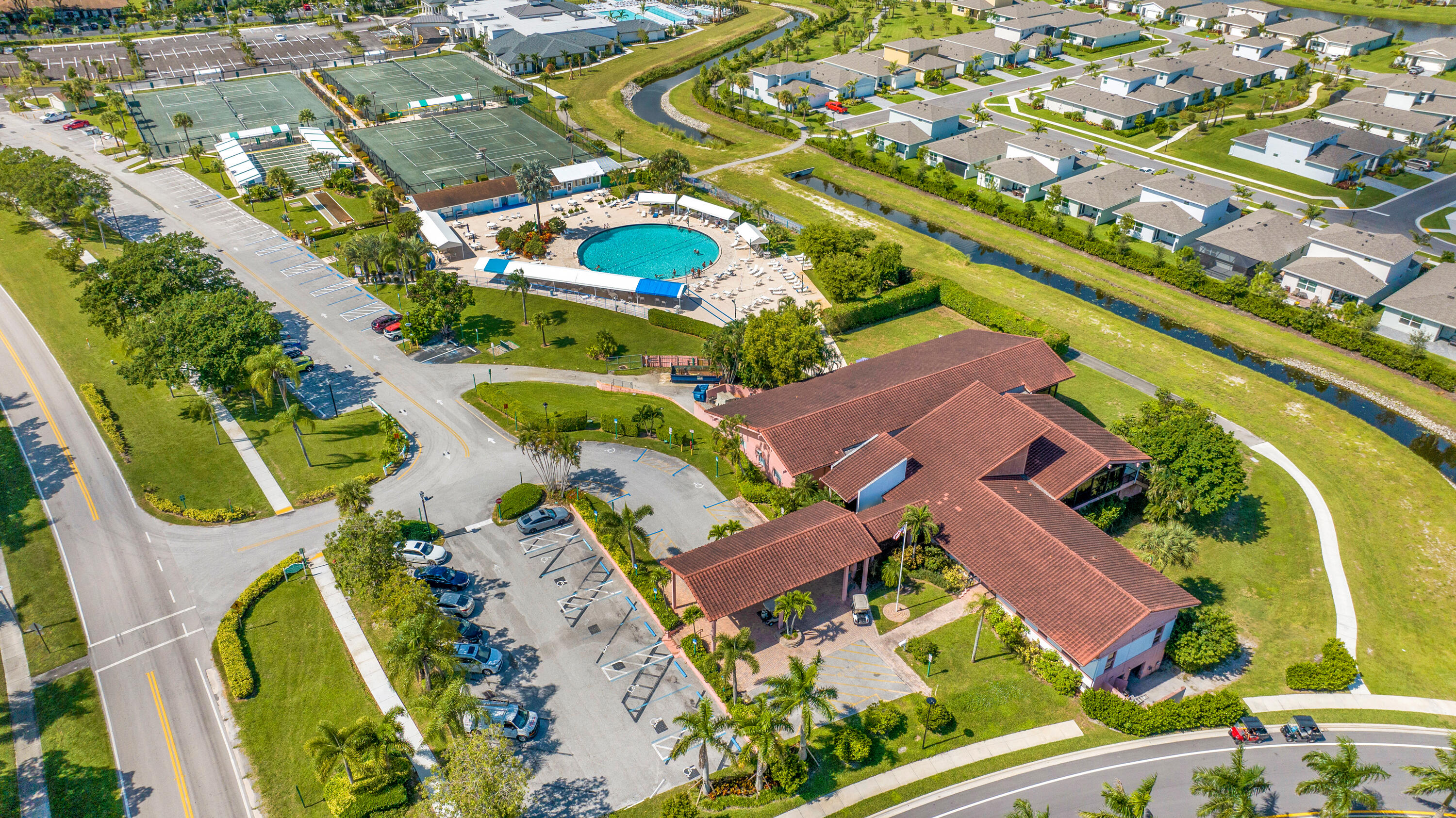13791 Flora Place, Unit D Delray Beach, FL 33484 - Photo 24 of 24 an aerial view of residential houses with outdoor space