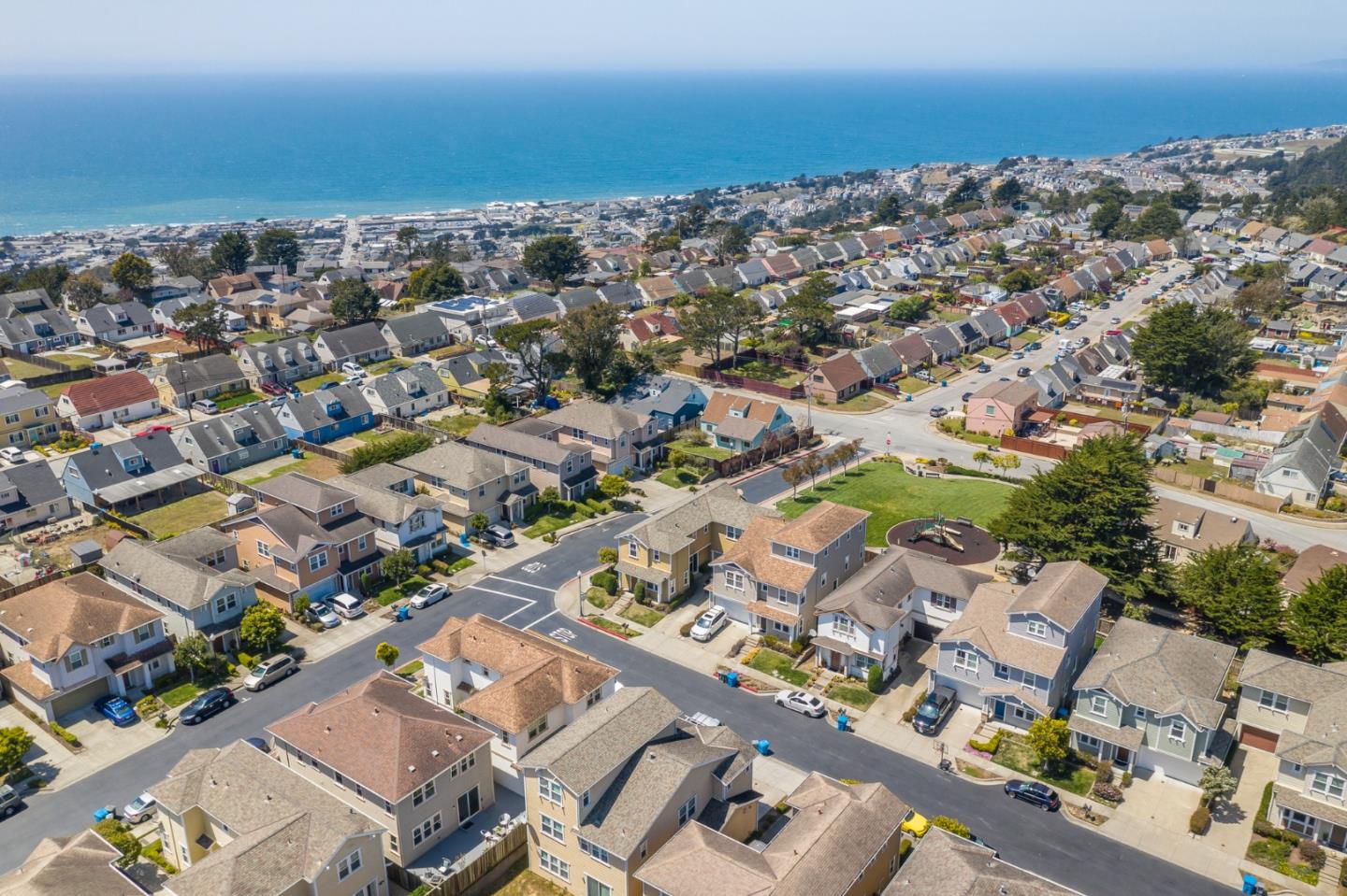 115 Cypress Street Pacifica, CA 94044 - Photo 53 of 59 an aerial view of a city with lots of residential buildings